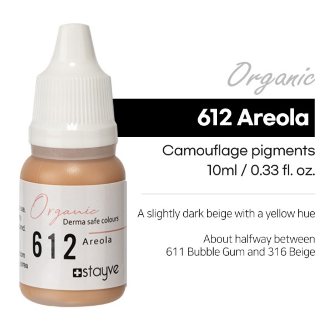 Stayve Organic Camouflage Pigments 612 Areola 1 X 10ml