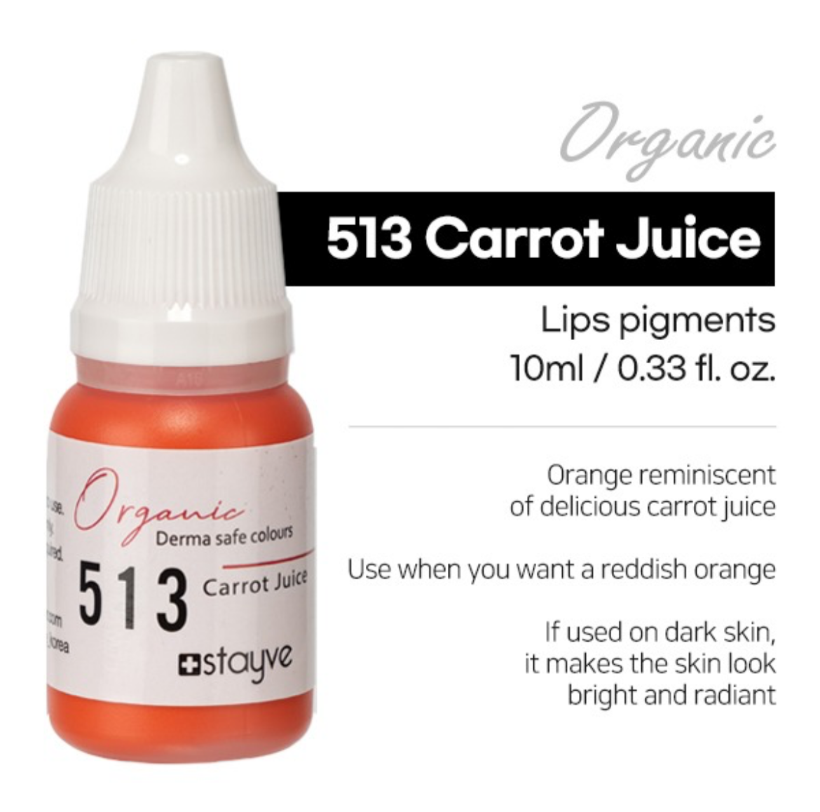 Stayve Organic Lip Pigments 513 -  Carrot Juice