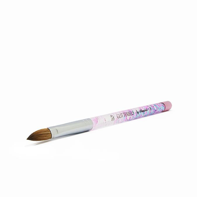 Pinched Pastel Glitter Acrylic Brush size 8